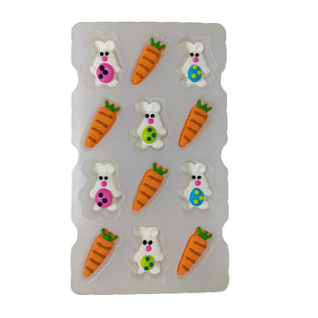 Easter Sprinkles Icing Decoration for Cupcake Decorating, Easter Edible Carrot Bunny Cake Cupcake Topper for Baking Cookie Ice C