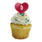 GRAPHICS & MORE Acrylic Cupcake Picks Set of 6 - Duquesne University Heart Toppers, Model CUPT.HRT.ACR.6PK.CLCDUQ500B