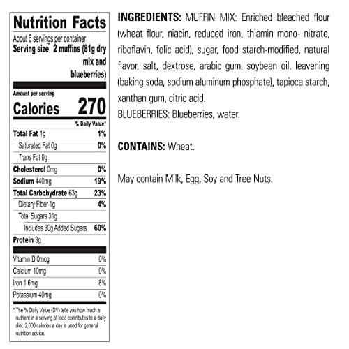 Krusteaz Wild Blueberry Muffin Mix, 17.1 OZ (Pack of 6)