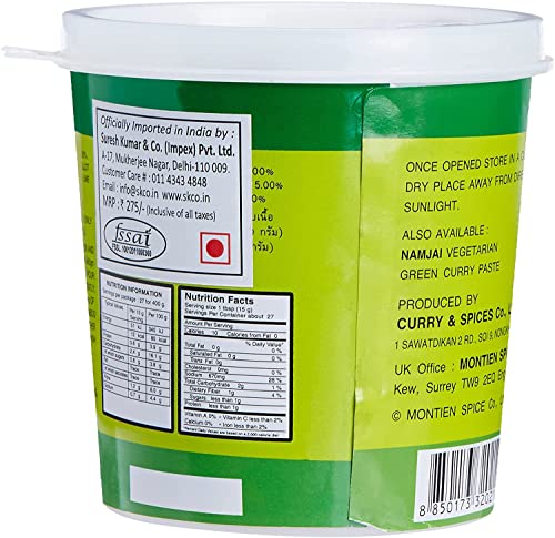 Namjai Green Curry Paste, 400 G