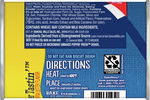 Pillsbury Flaky Layers Butter Tastin Canned Biscuits, 5 Ct, 6 oz
