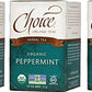 Choice Organic Teas Herbal Tea, 3 Boxes of 16 (48 Tea Bags), Peppermint, Caffeine Free
