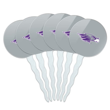 UW Whitewater Secondary Logo Cupcake Picks Toppers Decoration Set of 6