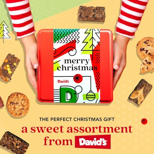 Davids Cookies Cookies & Brownies Assortment - Freshly Baked Gourmet Holiday Treats - Festive Bakery Dessert Gift Box - Assorted