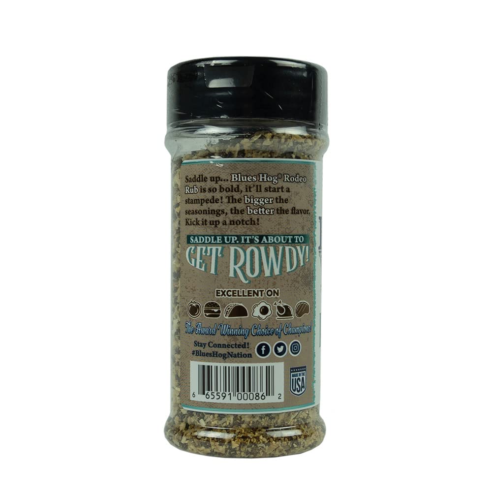 Blues Hog Rodeo Rub Seasoning, Bold All-Purpose Dry Rub, All-Natural, Gluten-Free, Made In The Usa, 4.5 Oz