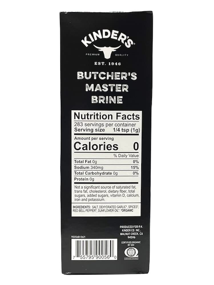 Kinder'S Butcher'S Organic Turkey Brine And Rub Kit With Brining Bag, 11.25-Ounces, Gluten Free, Usda Organic, Kosher