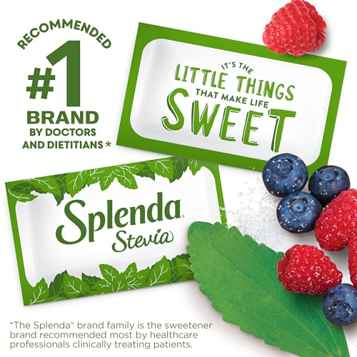 Splenda Stevia Zero Calorie Sweetener, Plant Based Sugar Substitute Granulated Powder, Single Serve Packets With Tray, 250 Count