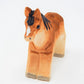 Selsela Horse Pony Cake Topper, Carved Wood, Brown, Bride & Groom, Kentucky Barn Wedding
