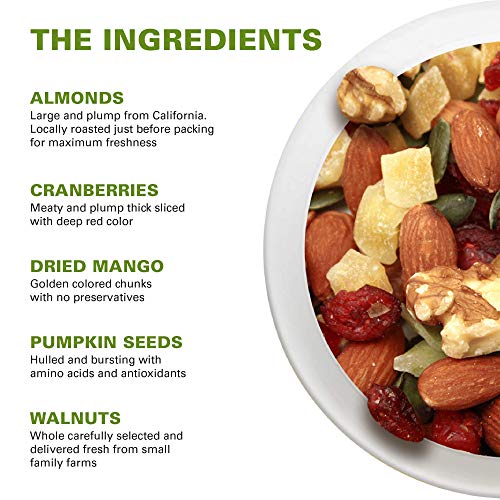 Power Up Trail Mix Trail Mix Nongmo Vegan Gluten Free No Artificial Ingredients, 14 Ounce (Pack Of 6)