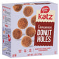 Katz Gluten Free Snacks Donut Holes Variety Pack: Powdered, Glazed, Glazed Chocolate, and Cinnamon. Free of Dairy, Soy, Tree Nut