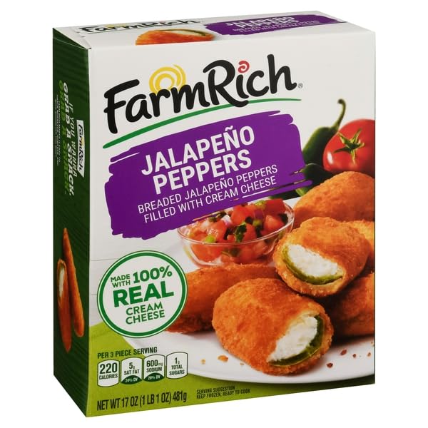 Farm Rich Crispy Jalapeno Peppers, Jalapeno Cream Cheese Peppers, 17 oz