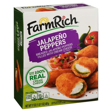 Farm Rich Crispy Jalapeno Peppers, Jalapeno Cream Cheese Peppers, 17 oz