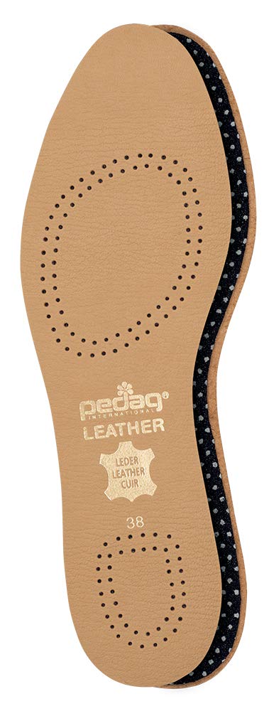 Pedag Leather Insole With Sweat Wicking Carbon Layer, Handmade In Germany, Fits Pumps And Dress Shoes, Tan, Us M13 / Eu 46
