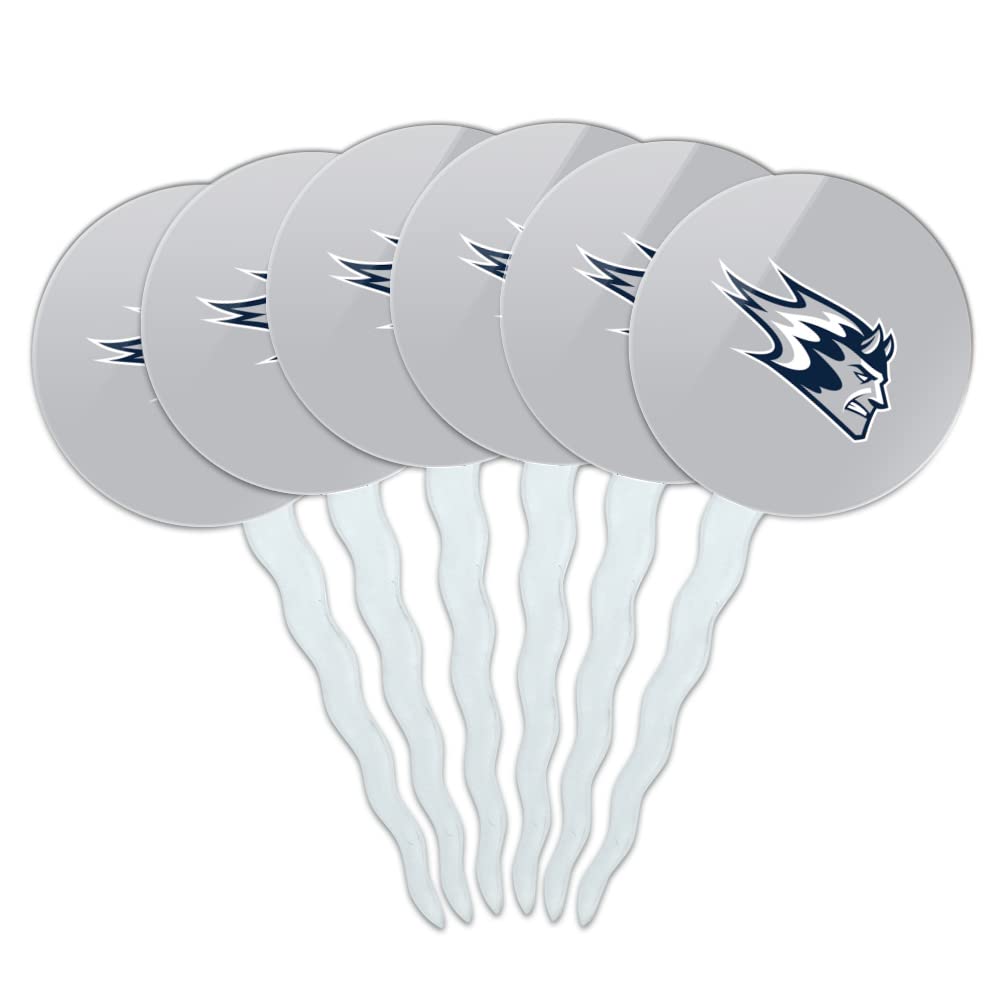 GRAPHICS & MORE Cupcake Picks Set of 6 Acrylic University of Wisconsin - Stout Decoration Toppers