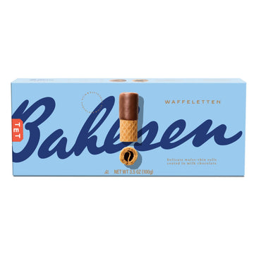 Bahlsen Waffeletten Milk Chocolate Dipped Cookies - Delicate wafer rolls dipped in milky European chocolate - 3.5 oz boxes (12 b