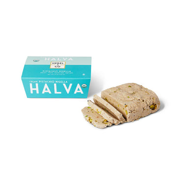 Hebel & Co Pistachio Nigella Halva - 8 Oz | Certified Usda Organic, Gluten Free, Kosher & Vegan