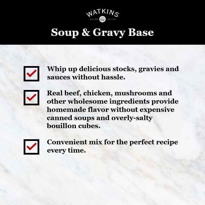 Watkins Soup and Gravy Base, Chicken, 19 oz, 1 Count, As Shown, 1.2 Pound