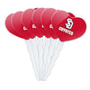 GRAPHICS & MORE Cupcake Picks Set of 6 - Acrylic Heart Decorations for South Dakota State University, One Size