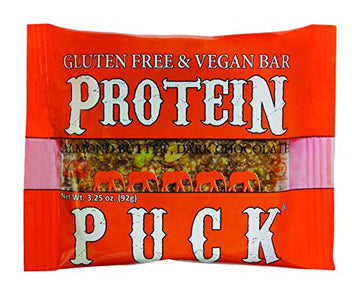 Protein Puck Almond Butter Dark Chocolate Protein Bar - Case Of 16 - 3.25 Oz