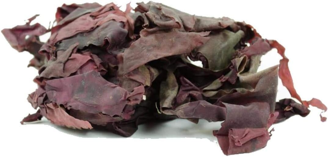Aqua Veggies Organic Atlantic Dulse Whole Leaf - Hand-Harvested & Sun-Dried From Bay Of Fundy - Rich In Iodine, B6, B12, Iron, P