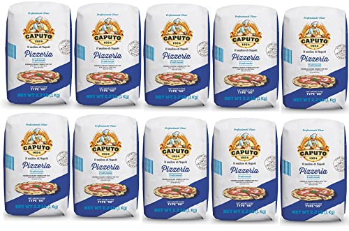 Antimo Caputo Pizzeria Blue 00 Flour, Original, 35.2 Ounce (Pack of 10)