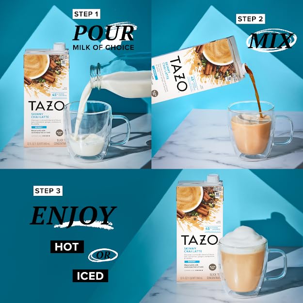 Tazo Chai Tea Latte Concentrate 32 Oz (2x32 Oz)