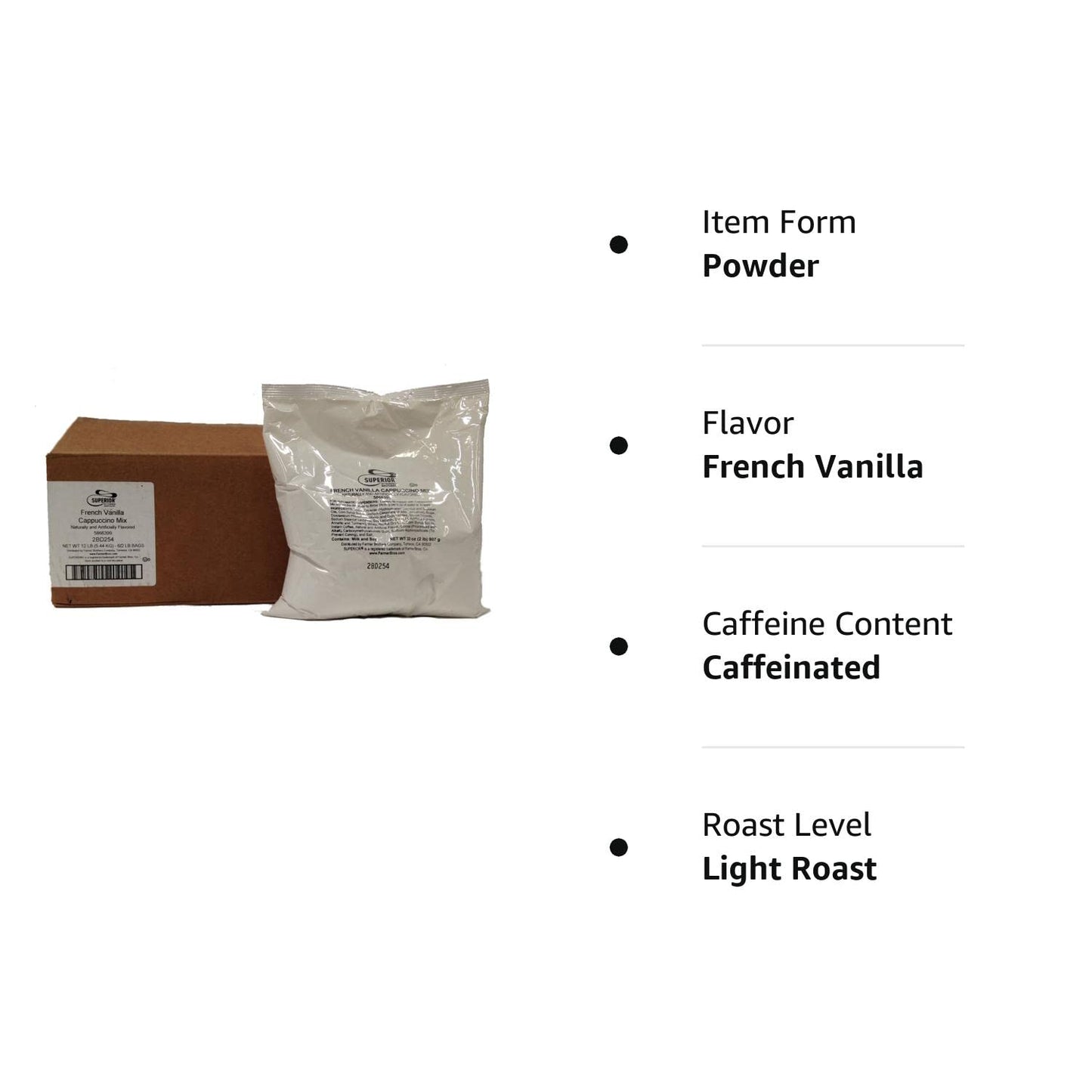 Superior French Vanilla Cappuccino Mix (6 Bags/2 Lbs Each)