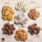 KREMERY Creamy Chocolate Cravings - Valentines Day Chocolate Covered Pretzels & Nuts Gift Basket, in Reusable Round Wooden Tray