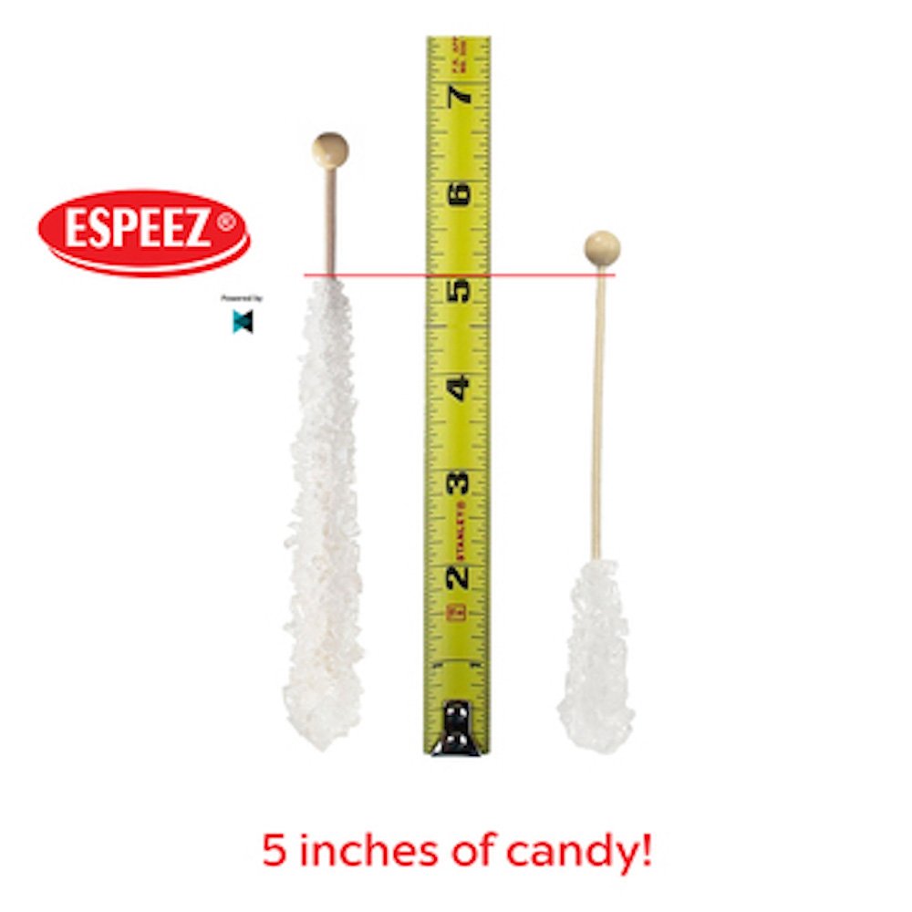 Extra Large Rock Candy Sticks: 18 Orange Rock Candy Sticks - Individually Wrapped - Espeez Rock Candy Sticks For Candy Buffet, Birthdays, Weddings, Receptions And Baby Shower