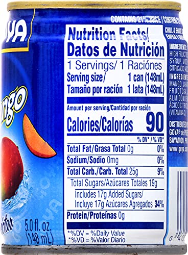 Goya Foods Mango Nectar, 5 Fl Oz (Pack Of 48)