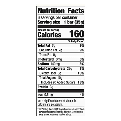 Nature Valley Soft-Baked Oatmeal Squares, Peanut Butter Breakfast Snacks, 6 ct, 7.44 OZ (Pack of 8)