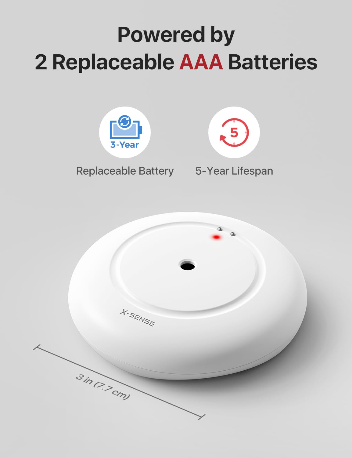 X-Sense Wi-Fi Water Leak Detector, Smart Water Sensor Alarm, Water Detector Alarm With 1700 Ft Transmission Range For Kitchens,