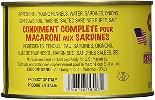 Cuoco Seasoning for Macoroni, Pasta con Sarde, 14.5 oz (Pack of 3) Cuoco Condimento per Pasta con Sarde