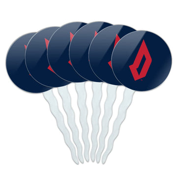 Duquesne University Primary Logo Cupcake Picks Toppers Decoration Set of 6