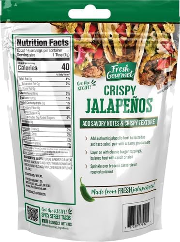 Fresh Gourmet, 1 Lightly Salted Crispy Onions, 1 Lightly Salted Tortilla Strips, 1 Lightly Salted Crispy Jalapenos, 3.5 Oz Each, 1 Ct (Variety Pack)