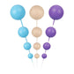 Gyufise 30Pcs Balls Cake Toppers Ball Cake Picks Ball Shaped Cupcake Toppers Foam Balls Cake Topper Insert Mini Balloons Cake De