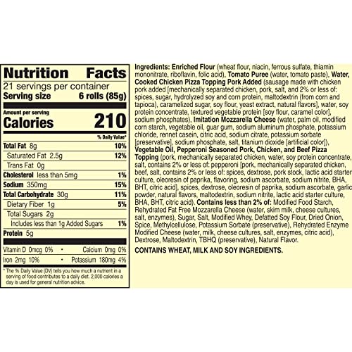 Totinos Pizza Rolls, Combination Flavored, Frozen Snacks, 130 Rolls, 63.5 oz