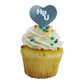 GRAPHICS & MORE Cupcake Picks Set of 6 - Acrylic Heart Toppers - Hawaii Pacific University Design