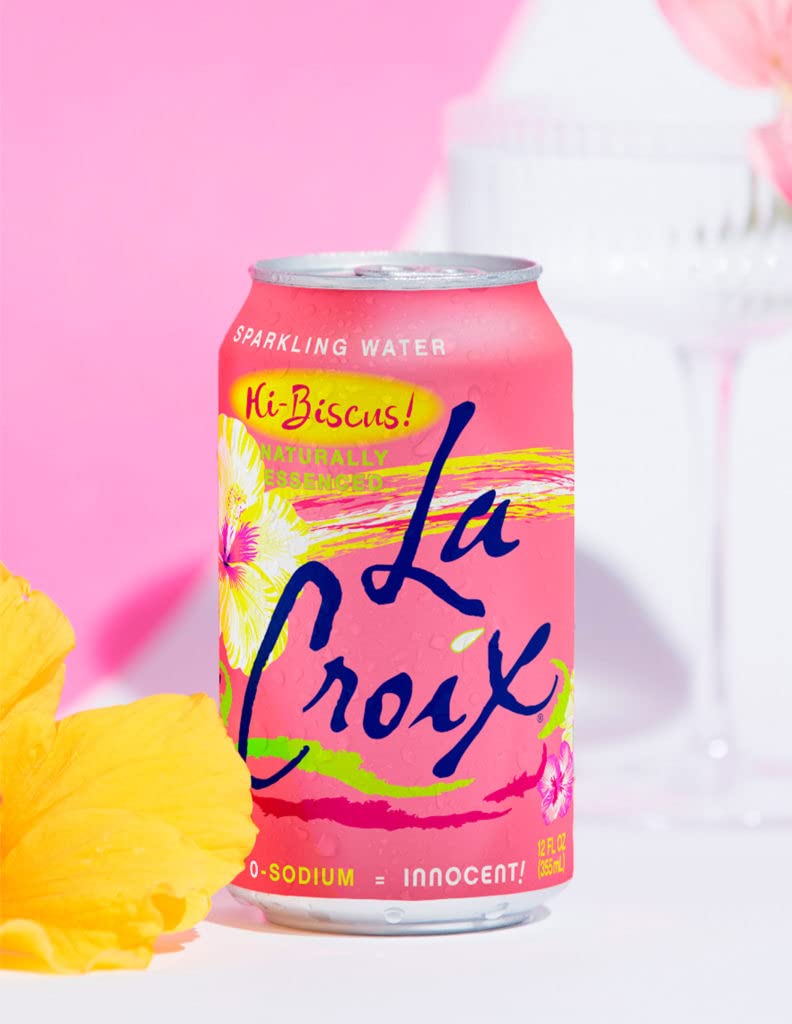 La Croix Sparkling Water, Hi-Biscus Flavor, 12 Fl Oz (Pack of 8)