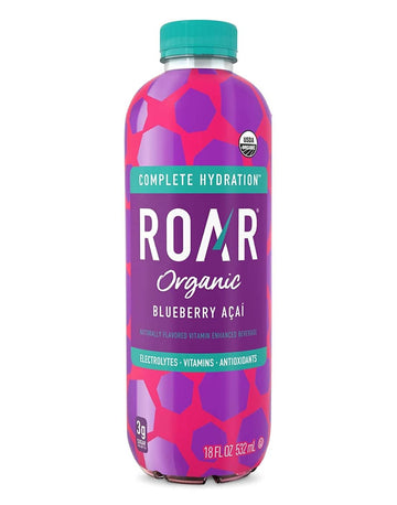 ROAR Organic Electrolyte Infusions Variety Pack - 4 Flavors, Low-Sugar, Coconut Water, 18 Fl Oz, Pack of 8