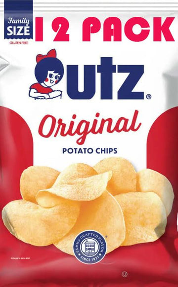 Original Utz: Potato Chips Snack Bags - 1.5 oz Each [Pack of 12] - SUPERDEALS Value Bundle with Mystery Gift