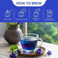 BLUE TEA Butterfly Pea Flower Tea & Hibiscus Tea Combo Pack - 2.64 Oz - Chemical Free, Caffeine Free, Herbal Tea, Reusable Pet Jar