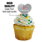 GRAPHICS & MORE Acrylic Cupcake Picks Set of 6 - California State University Chico Heart Decoration Toppers