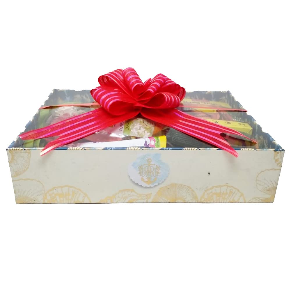 The Gift Tree Fragrance Holi Gift Hamper | Three Natural Eco Friendly Holi Color, Thandai, Almond Brittle, Chips And Chocolate |