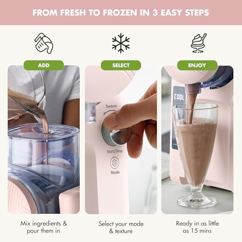 GreenPan Frost Ice Cream Machine & Frozen Drink Maker, Soft Serve, Slushie, Milkshakes & Cocktails, No Freezer Needed, 15-in-1,