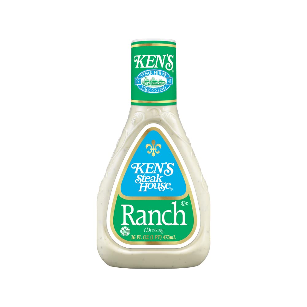 Kens Steak House Creamy Caesar, Ranch, Asian Sesame Dressing Variety Pack, 16 FL OZ (3 Count)