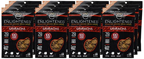 Bada Bean Bada Boom - Plant-Based Protein, Gluten Free, Vegan, Crunchy Roasted Broad (Fava) Bean Snacks, 110 Calories Per Serving, Sweet Sriracha, 4.5 Ounce (Pack Of 6)
