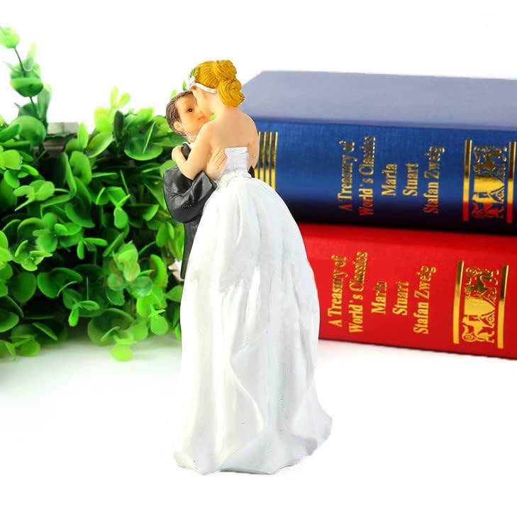 SCHOLMART Wedding Cake Toppers Bride and Groom, Wedding Party Cake Topper Figurines, Bridal Shower Decorations, Anniversary Part