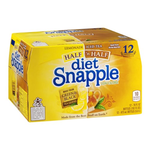 Snapple Diet Half n Half Tea, 16 Ounce (12 Bottles)