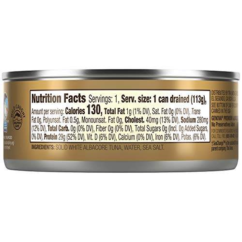 Genova Albacore Tuna In Water With Sea Salt 5 Oz. Can (Pack Of 12)